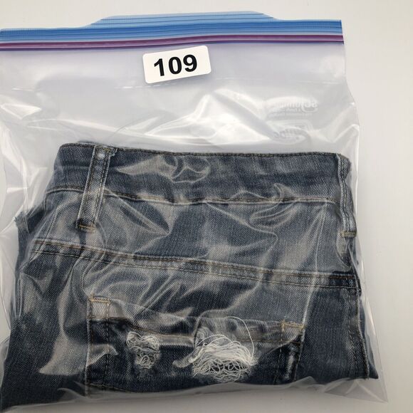 Dollhouse Distressed Cutoff Jean Shorts Size 3 Provocative Low Rise Frayed Hem - Picture 10 of 10